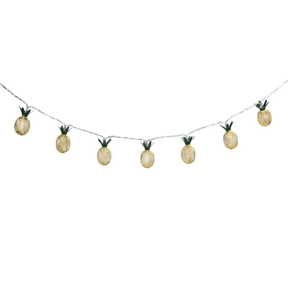 Garden Party Wired String Lights Cactus Pineapple 10 Lights Set Indoor‎